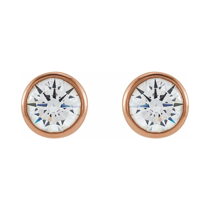 Aretes con diamantes de laboratorio de talla esmeralda