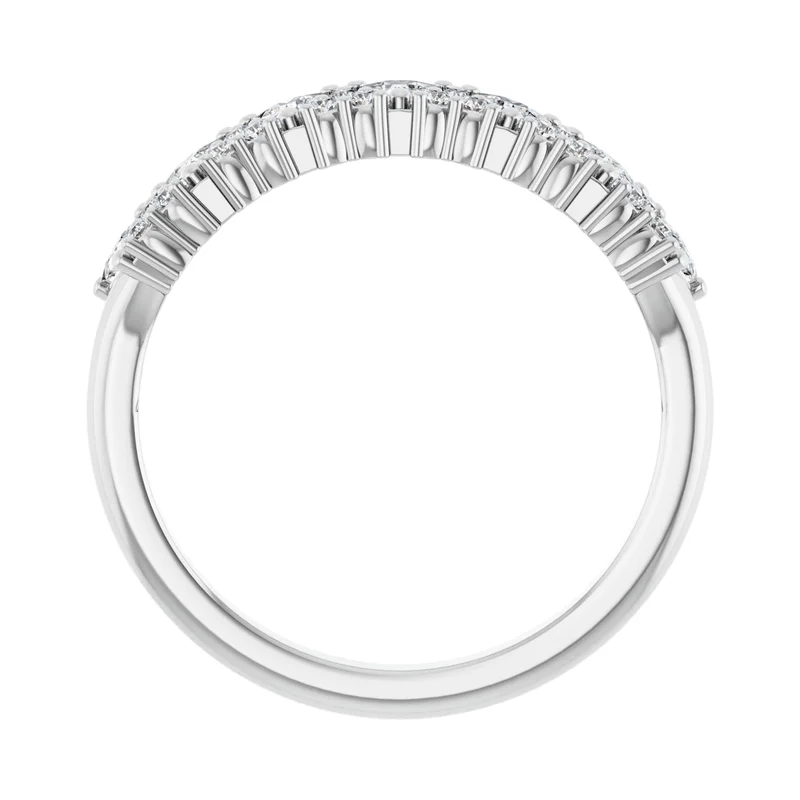 Trillion & Round Lab Diamond Anniversary Wedding Band (1/2ctw)