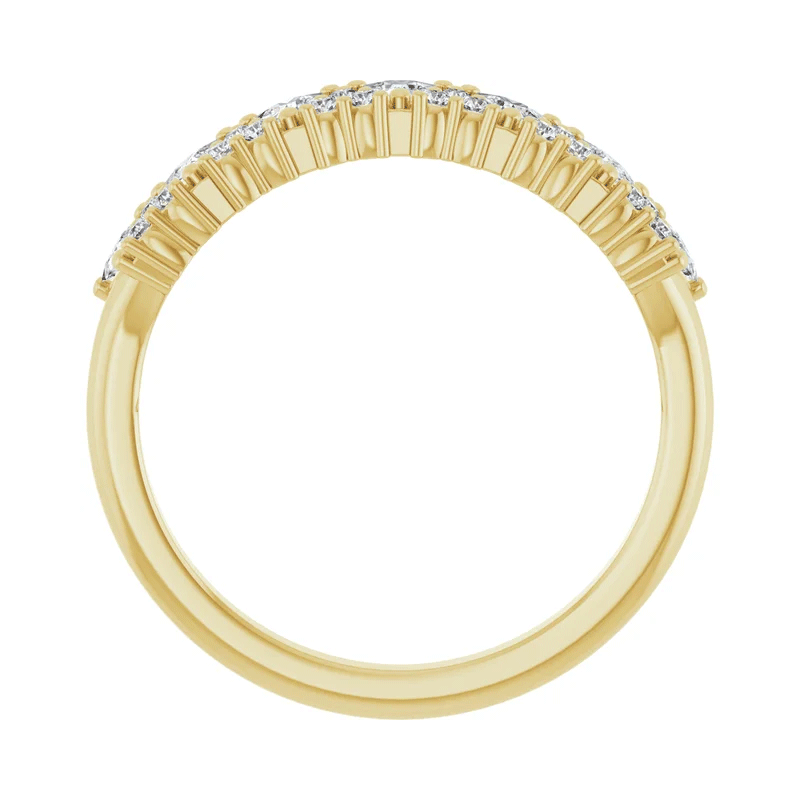 Trillion & Round Lab Diamond Anniversary Wedding Band (1/2ctw)