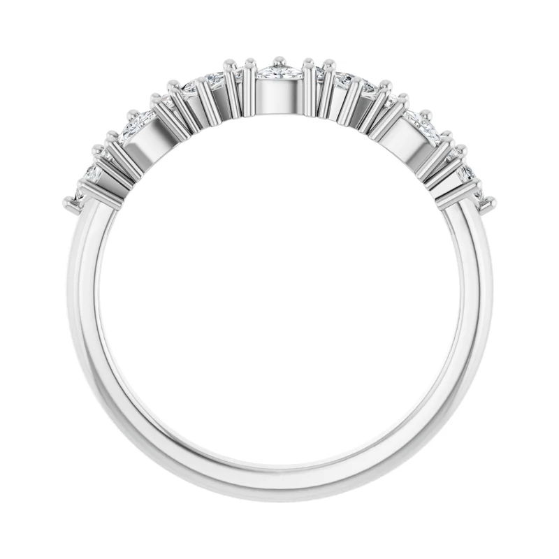 Trillion & Baguette Lab Diamond Anniversary Wedding Band (3/8ctw)