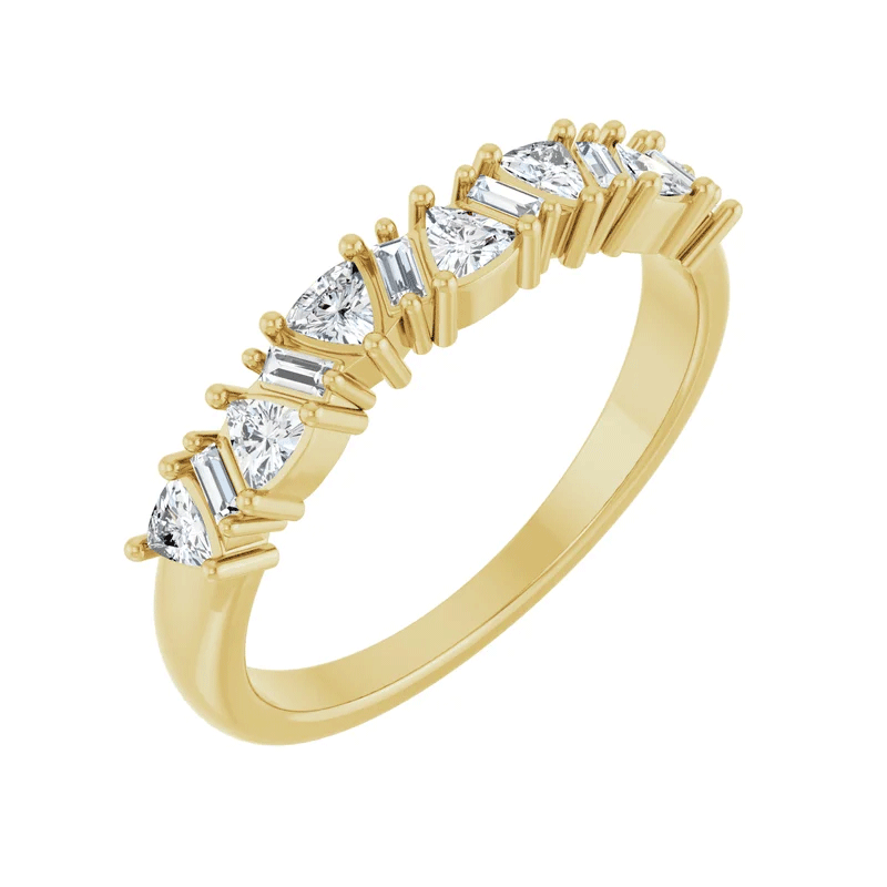 Trillion & Baguette Lab Diamond Anniversary Wedding Band (3/8ctw)