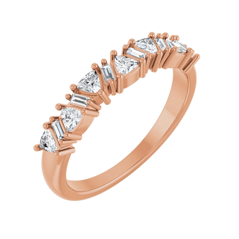 Trillion & Baguette Lab Diamond Anniversary Wedding Band (3/8ctw)