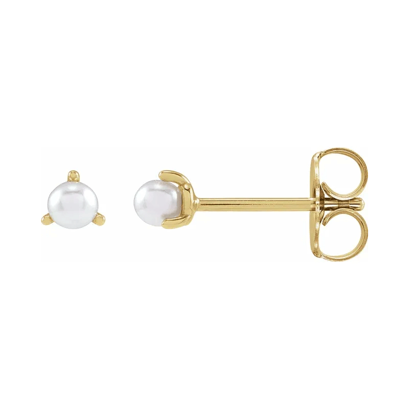 Petite Cultured White Seed Pearl Earrings