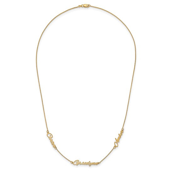 Personalized Name Station Necklace - Polished