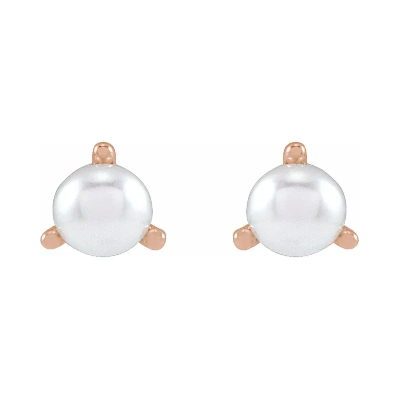 Petite Cultured White Seed Pearl Earrings