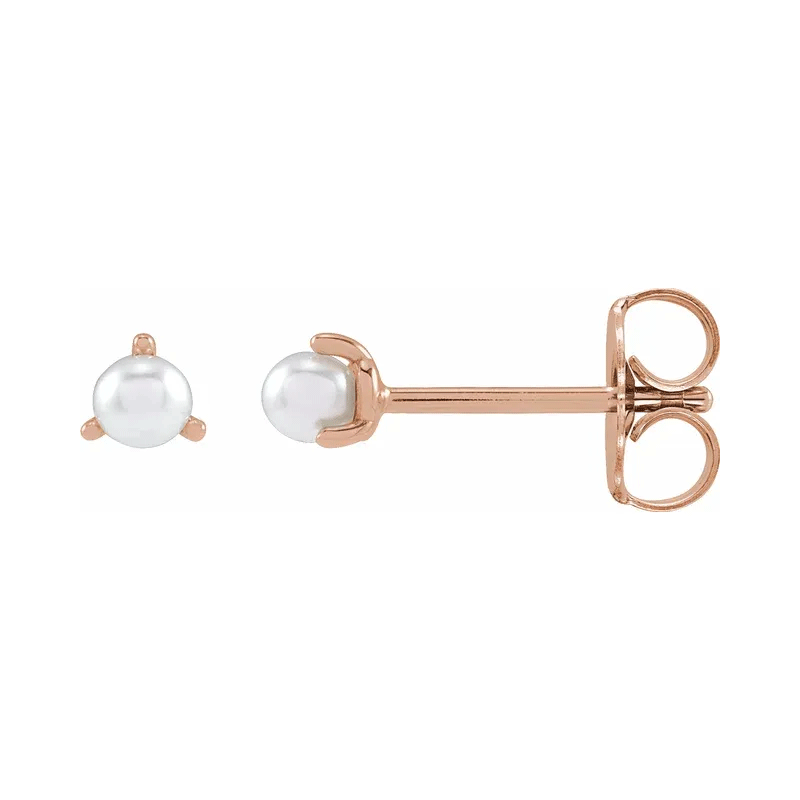 Petite Cultured White Seed Pearl Earrings