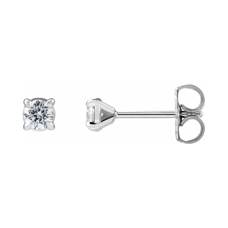 Round Brilliant Lab Diamond Stud Earrings (1/4ctw)
