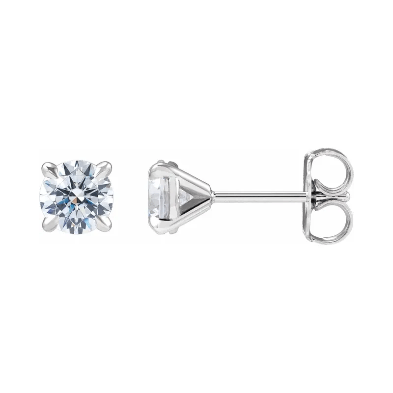 Aretes con diamantes de laboratorio brillantes redondos (1,00 quilates)