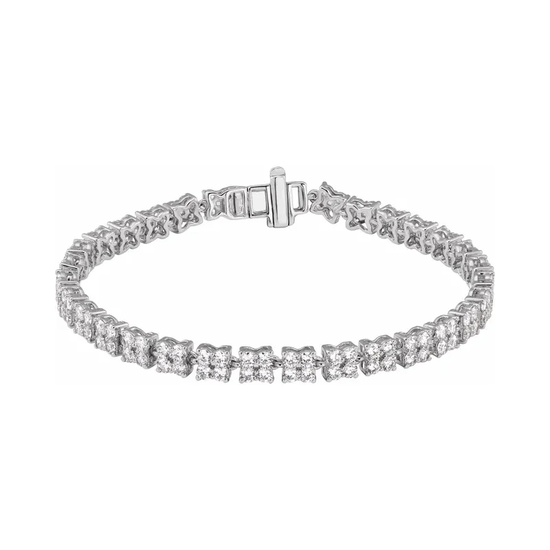 Round Brilliant Lab Diamond Line Bracelet - 5.33ctw