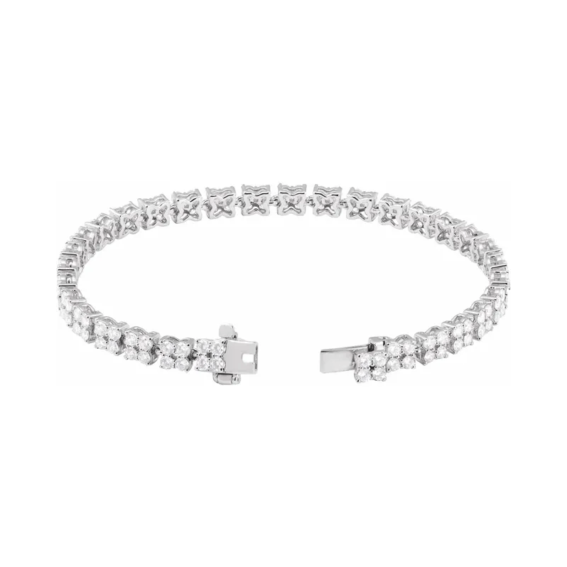 Round Brilliant Lab Diamond Line Bracelet - 5.33ctw