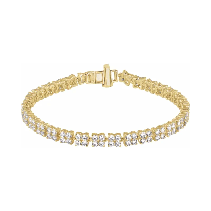 Round Brilliant Lab Diamond Line Bracelet - 5.33ctw