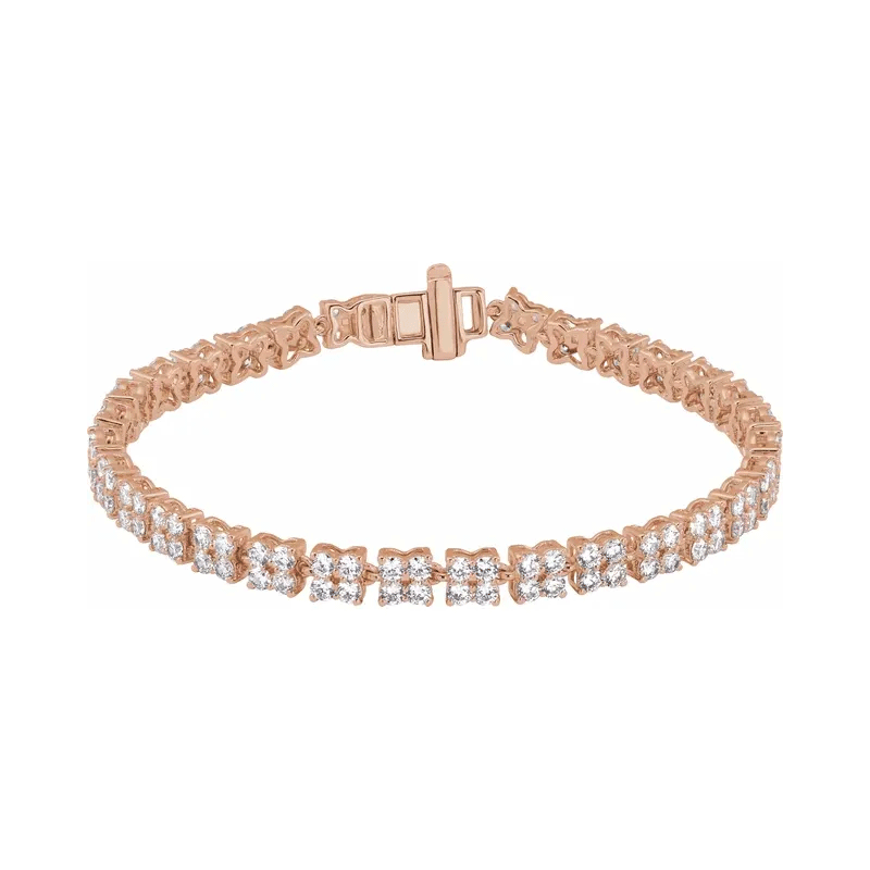 Round Brilliant Lab Diamond Line Bracelet - 5.33ctw