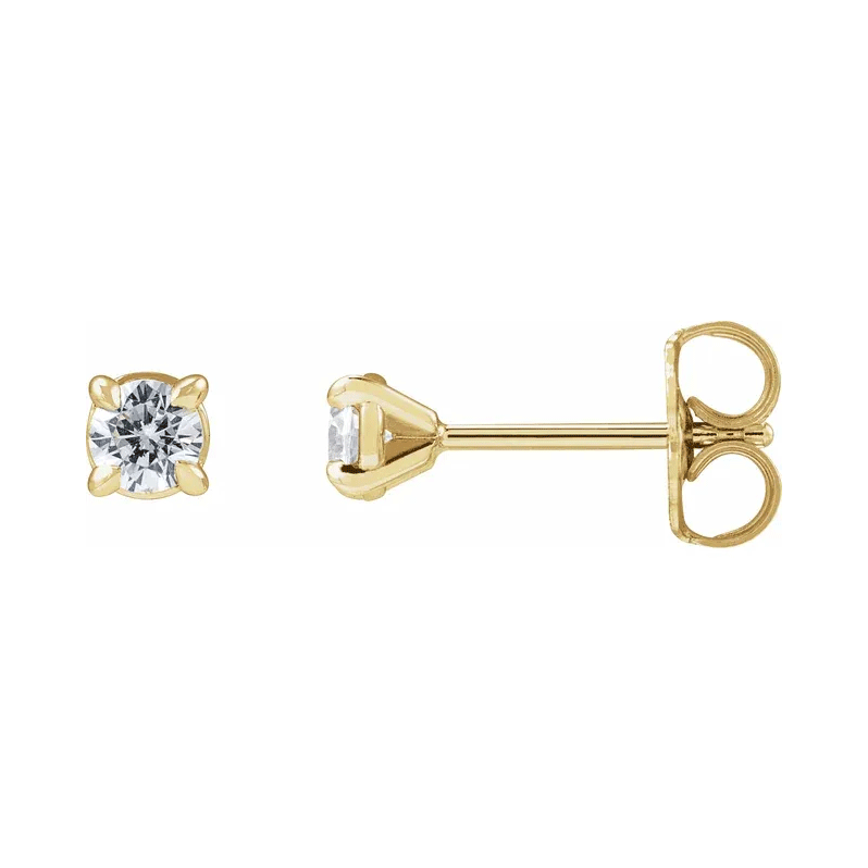 Round Brilliant Lab Diamond Stud Earrings (1/4ctw)
