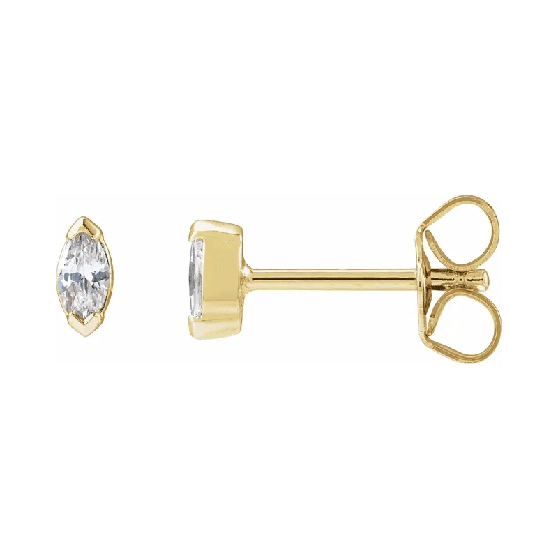 Marquise Lab Diamond Stud Earrings (1/6ctw)