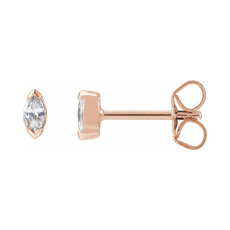 Marquise Lab Diamond Stud Earrings (1/6ctw)