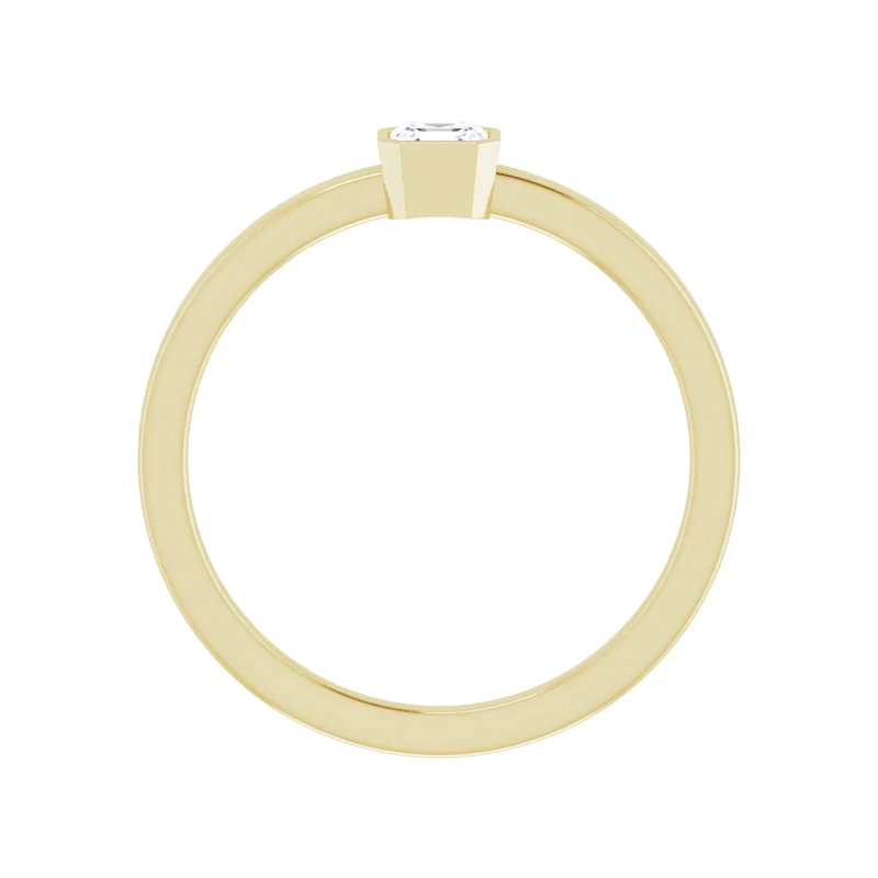 Asscher Cut Lab Diamond Solitaire Ring (1/4ct)