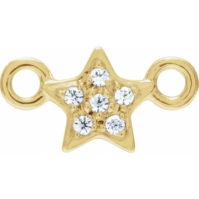 Enlace de diamantes naturales con pavé de estrellas - Joyería permanente