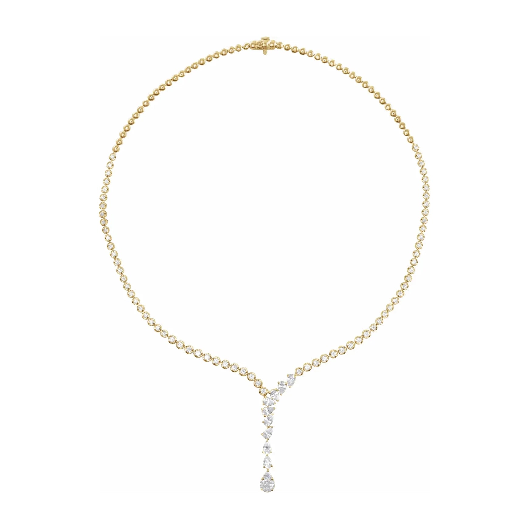 Mixed Cut Lab Diamond Tennis Necklace - 5.50ctw