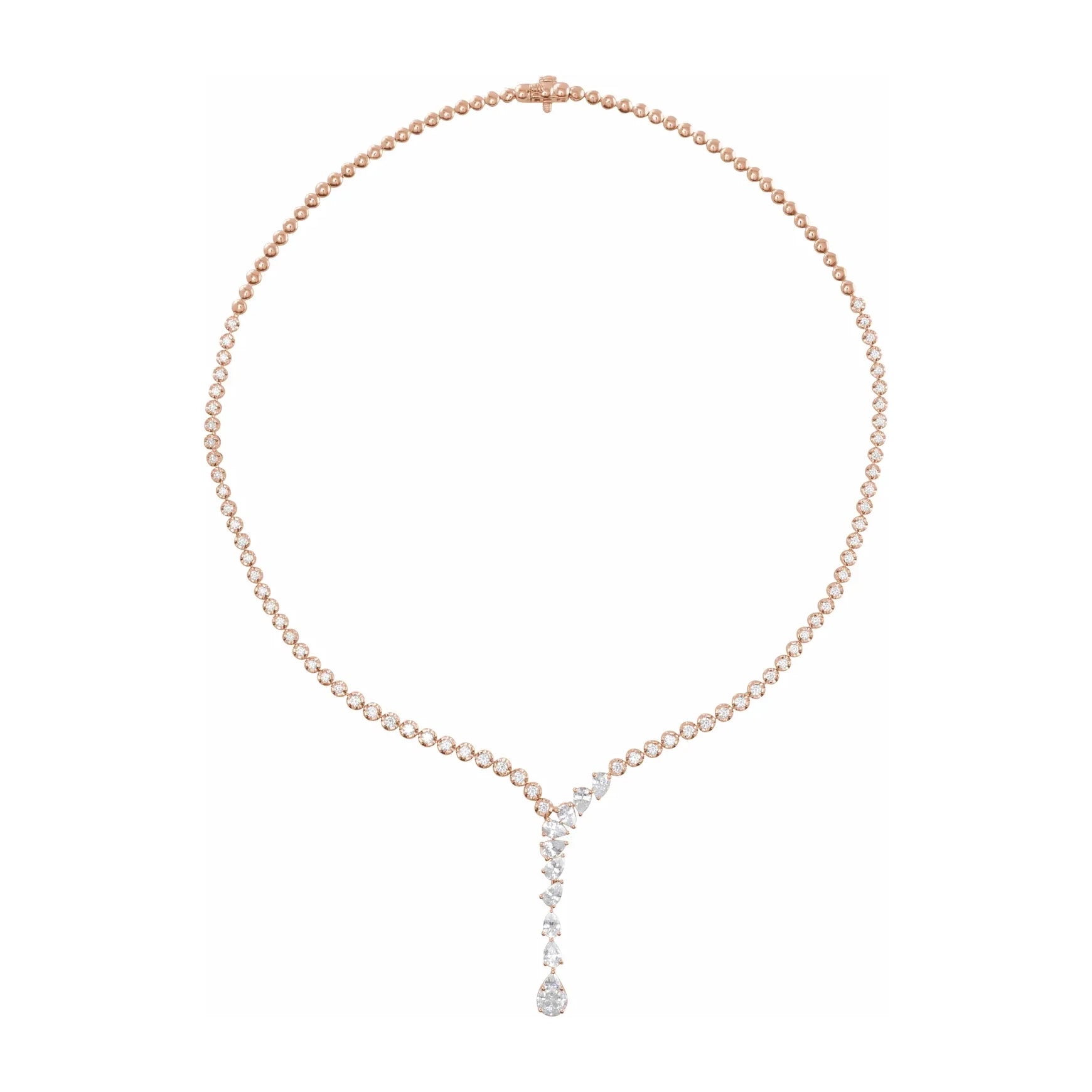 Mixed Cut Lab Diamond Tennis Necklace - 5.50ctw