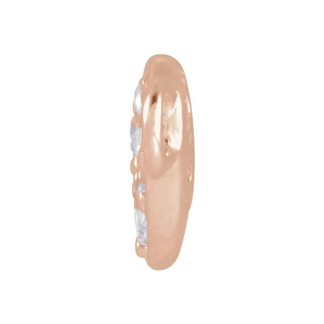 Enlace de diamantes naturales con pavé de corazón - Joyería permanente