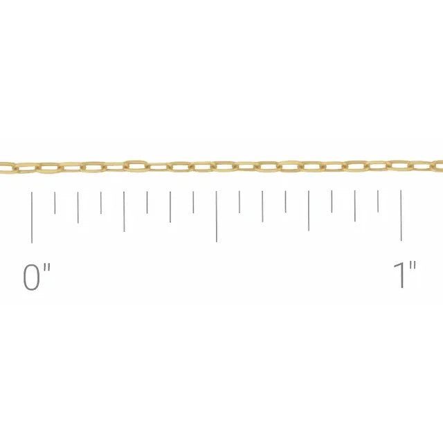 0.85mm Paperclip-Style Forzentina Chain By The Inch - Permanent Jewelry