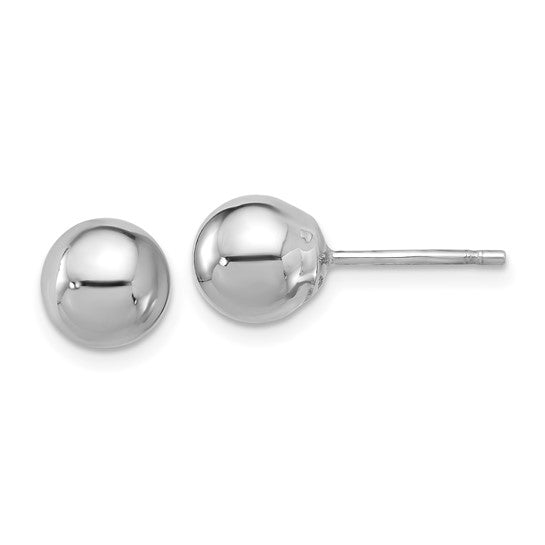 8mm Ball Post Stud Earrings