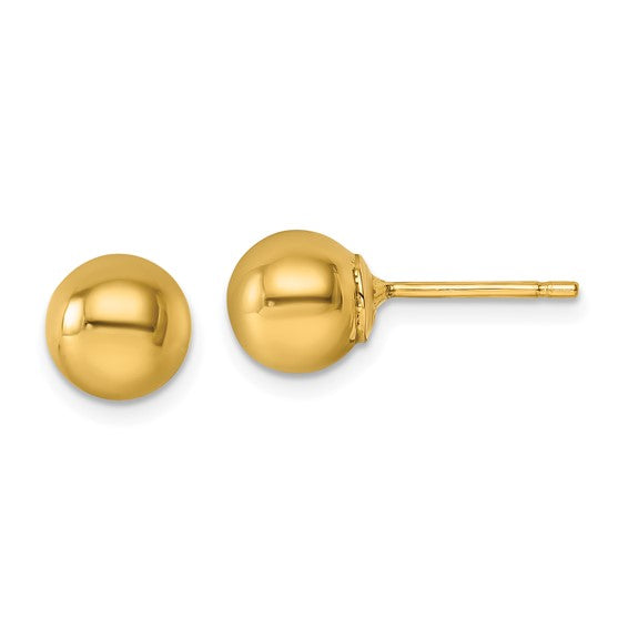 8mm Ball Post Stud Earrings