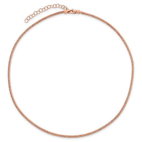 Collar de alambre trenzado con talla de diamante