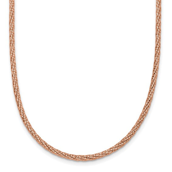 Collar de alambre trenzado con talla de diamante