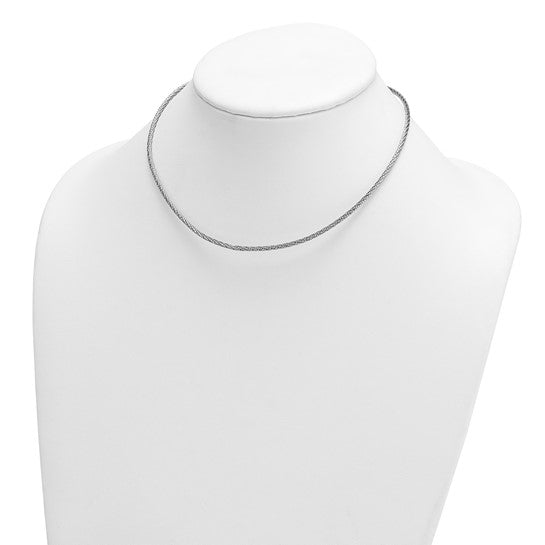 Collar de alambre trenzado con talla de diamante