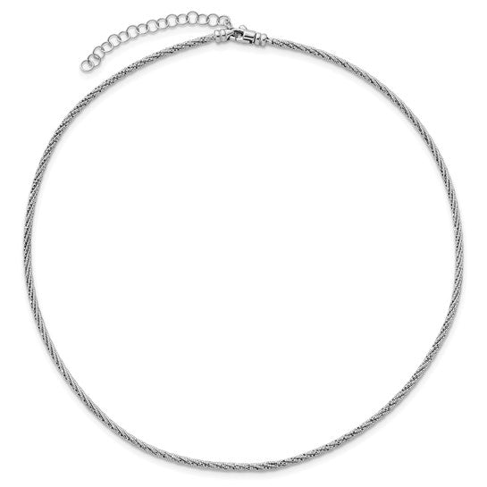 Collar de alambre trenzado con talla de diamante