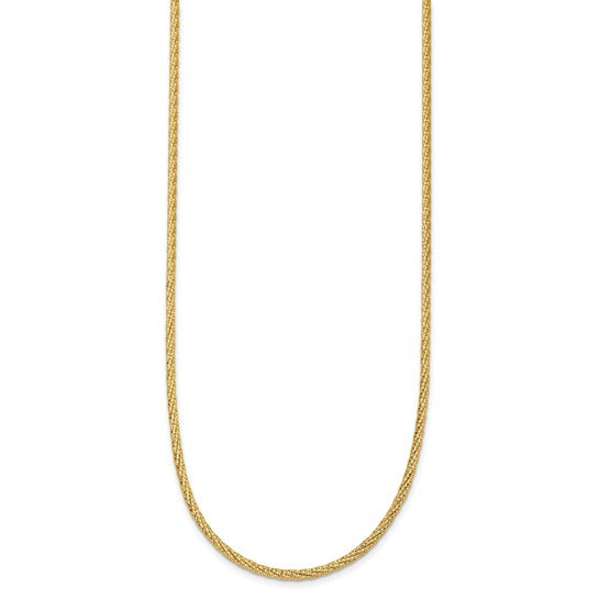 Collar de alambre trenzado con talla de diamante