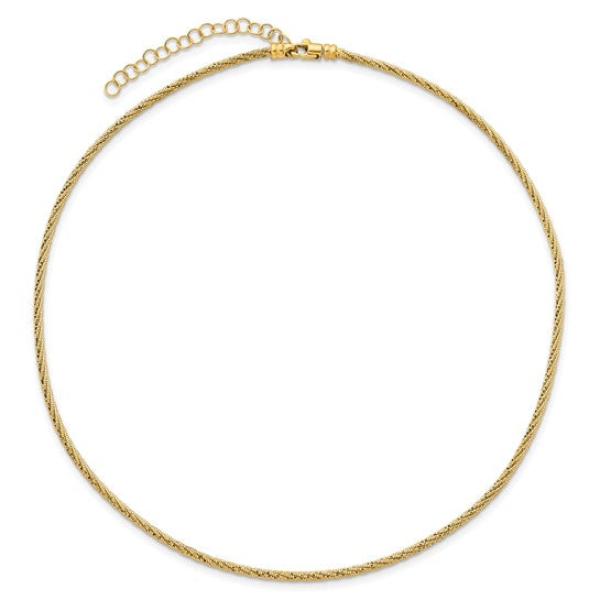 Collar de alambre trenzado con talla de diamante