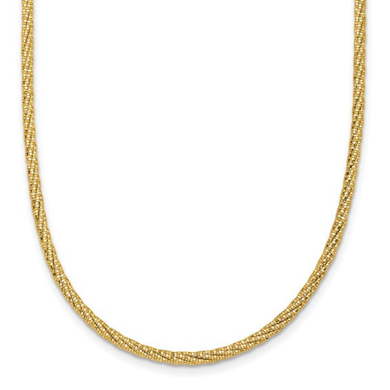 Collar de alambre trenzado con talla de diamante