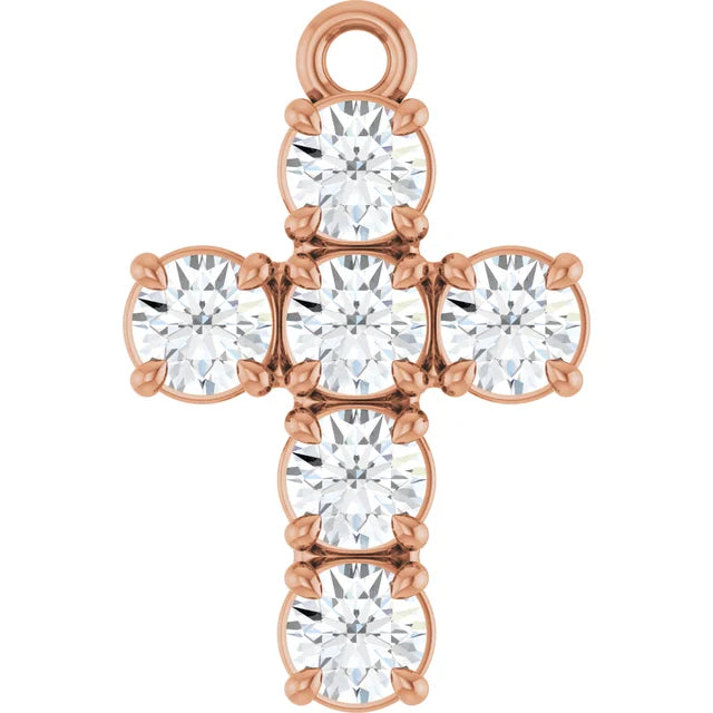 Diamond Cross Dangle - Permanent Jewelry
