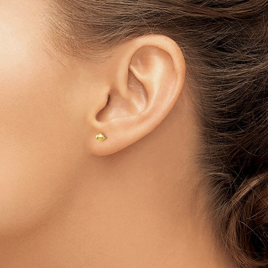 4mm Ball Post Stud Earrings - 14K Yellow Gold
