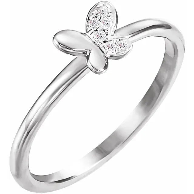 Butterfly Natural Diamond Youth Ring