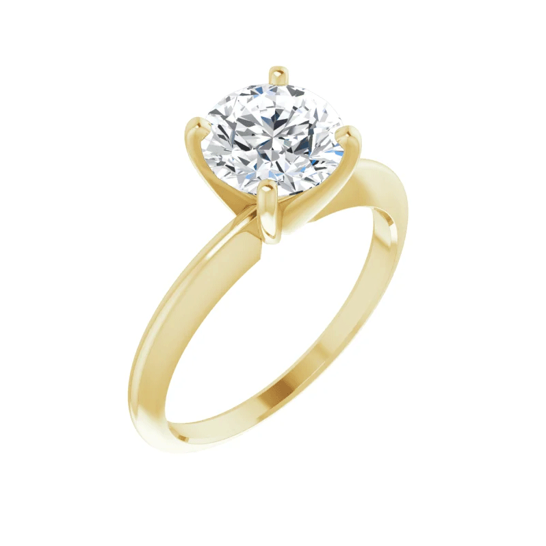 Round Brilliant Solitaire Lab Diamond Engagement Ring