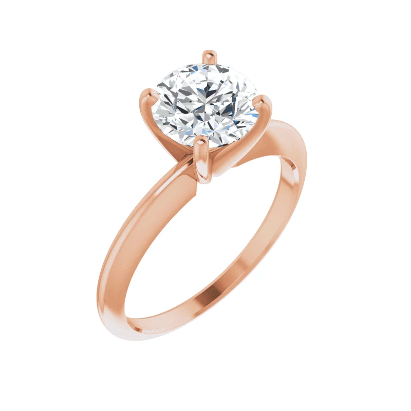 Round Brilliant Solitaire Lab Diamond Engagement Ring