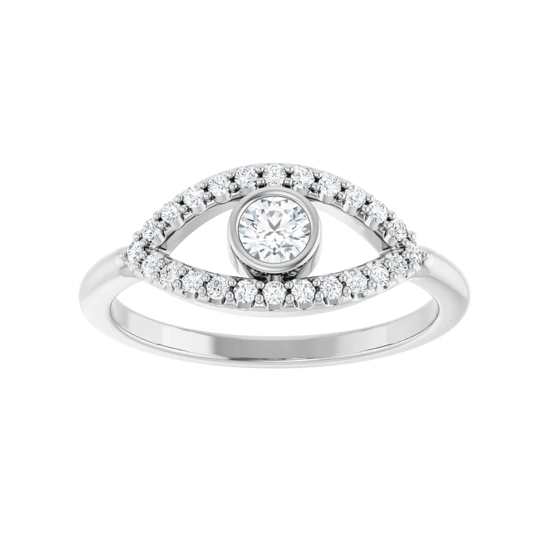 Anillo solitario de diamante de laboratorio de talla Asscher (1/4 ct)