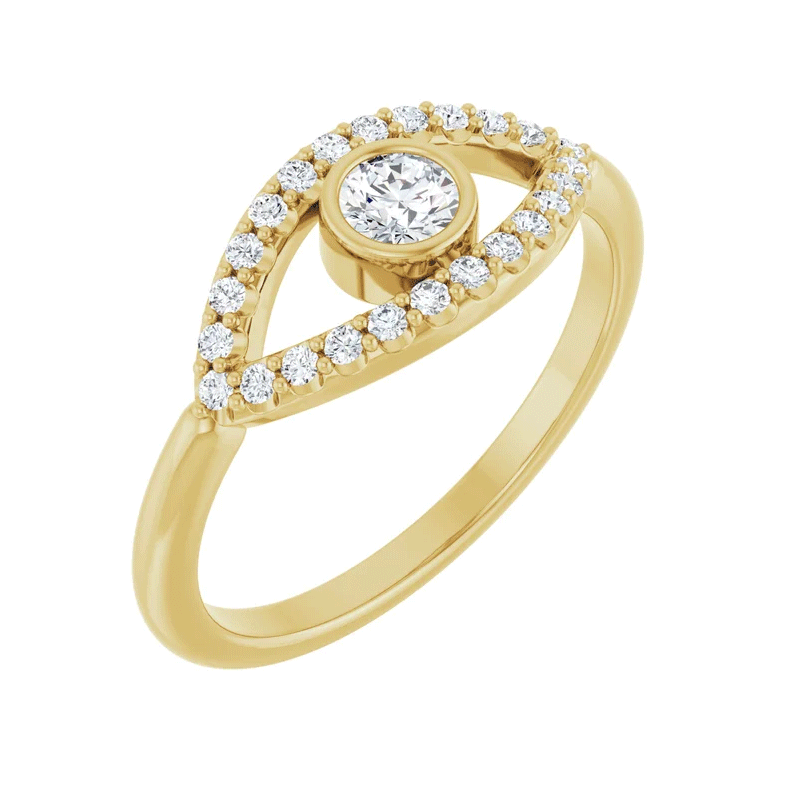 Anillo solitario de diamante de laboratorio de talla Asscher (1/4 ct)