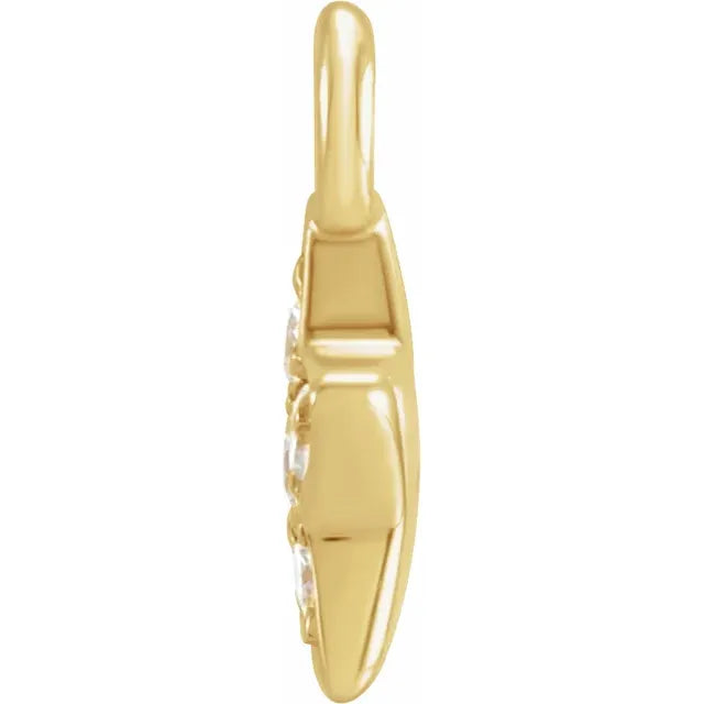 Colgante de diamante natural con pavé de estrella - Joyería permanente