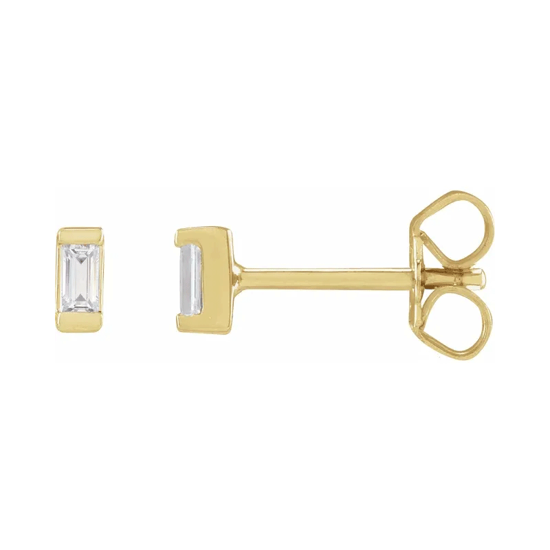 Baguette Lab Diamond Stud Earrings (0.08ctw)
