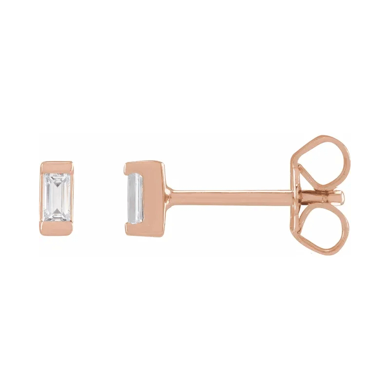 Baguette Lab Diamond Stud Earrings (0.08ctw)
