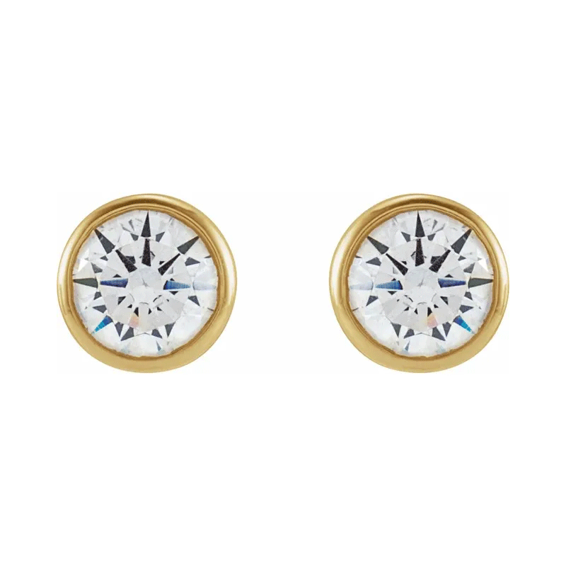 Aretes con diamantes de laboratorio de talla esmeralda