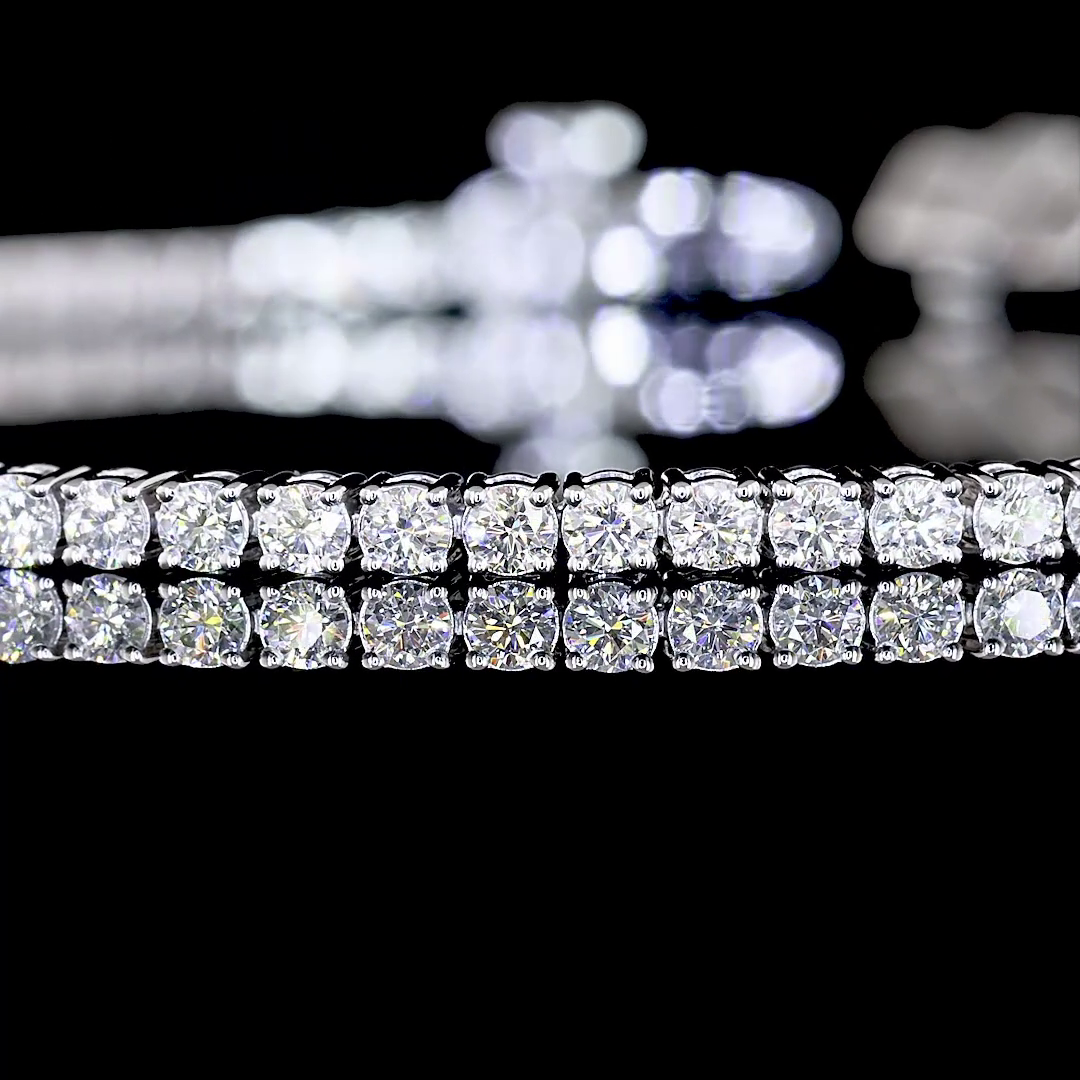 Round Brilliant Lab Grown Diamond Tennis Bracelet - 14K White Gold (2.15ctw)