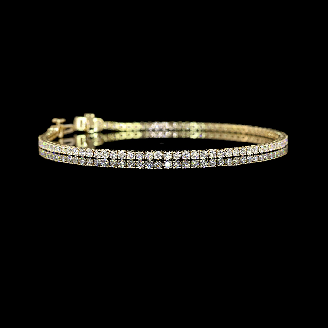 Round Brilliant Lab-Grown Diamond Tennis Bracelet - 14K Yellow Gold (2.32ctw)