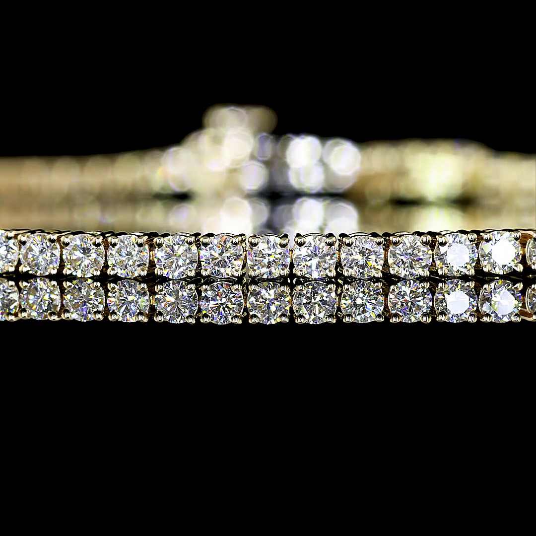 Round Brilliant Lab-Grown Diamond Tennis Bracelet - 14K Yellow Gold (2.32ctw)