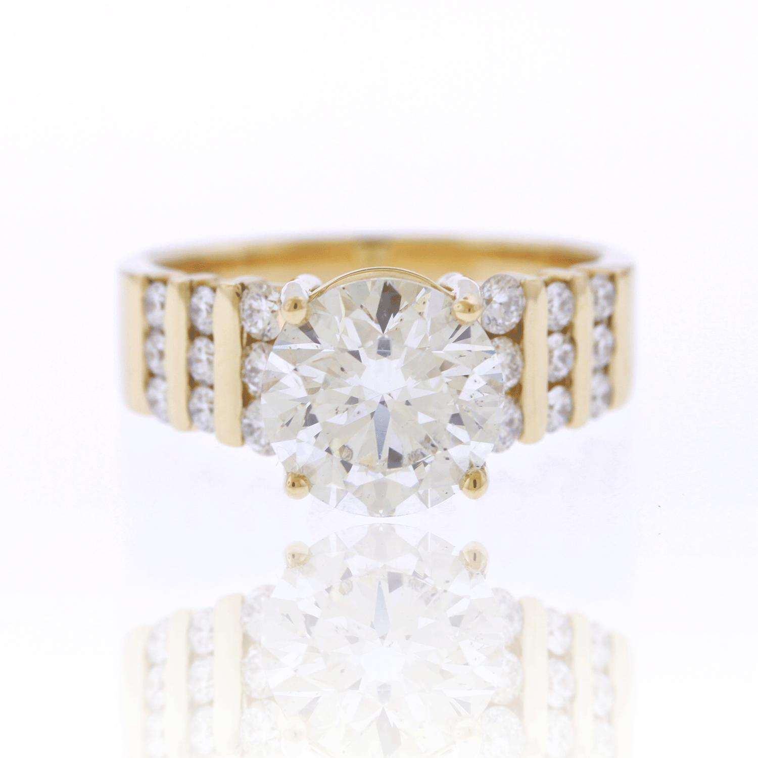 Custom Design Deposit - Round Brilliant GIA Certified Natural Diamond Engagement Ring - 14K Yellow Gold