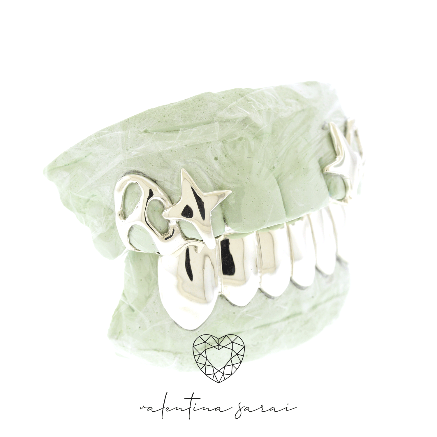 Custom Design Grillz Set – 4 Top with Back Bar & 6 Solid Bottom